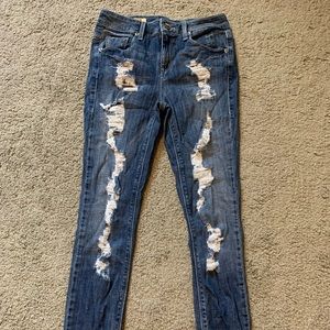 dark wash sold design lab skinny jeans
